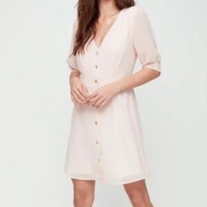 Wilfred Aritzia Freya Buttonfront Chiffon Dress